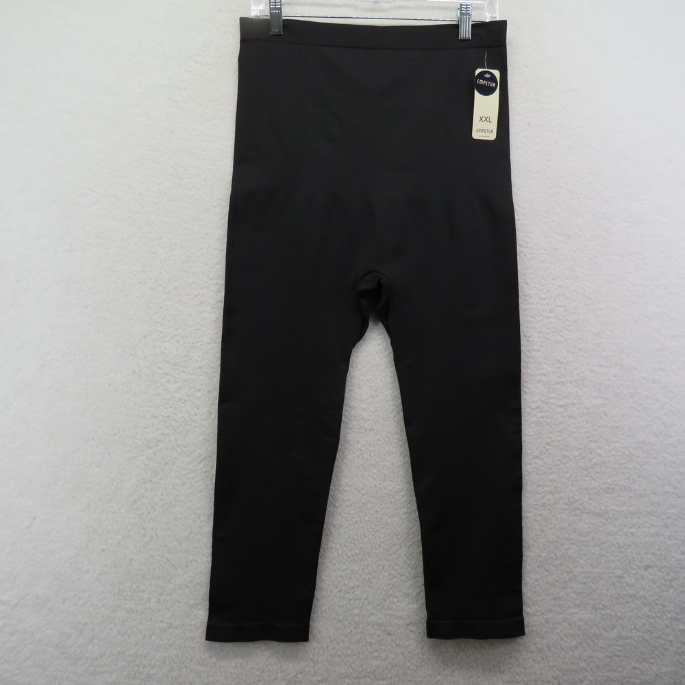 Empetua‎ Black High Waisted Shaping Capri Leggings XXL Compression 42024 NEW
